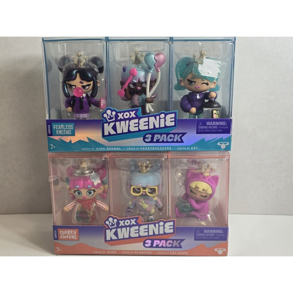 XOX KWEENIE FEARLESS KWEENS & QUIRKY KWEENS TWO 3 PACKS **NEW**